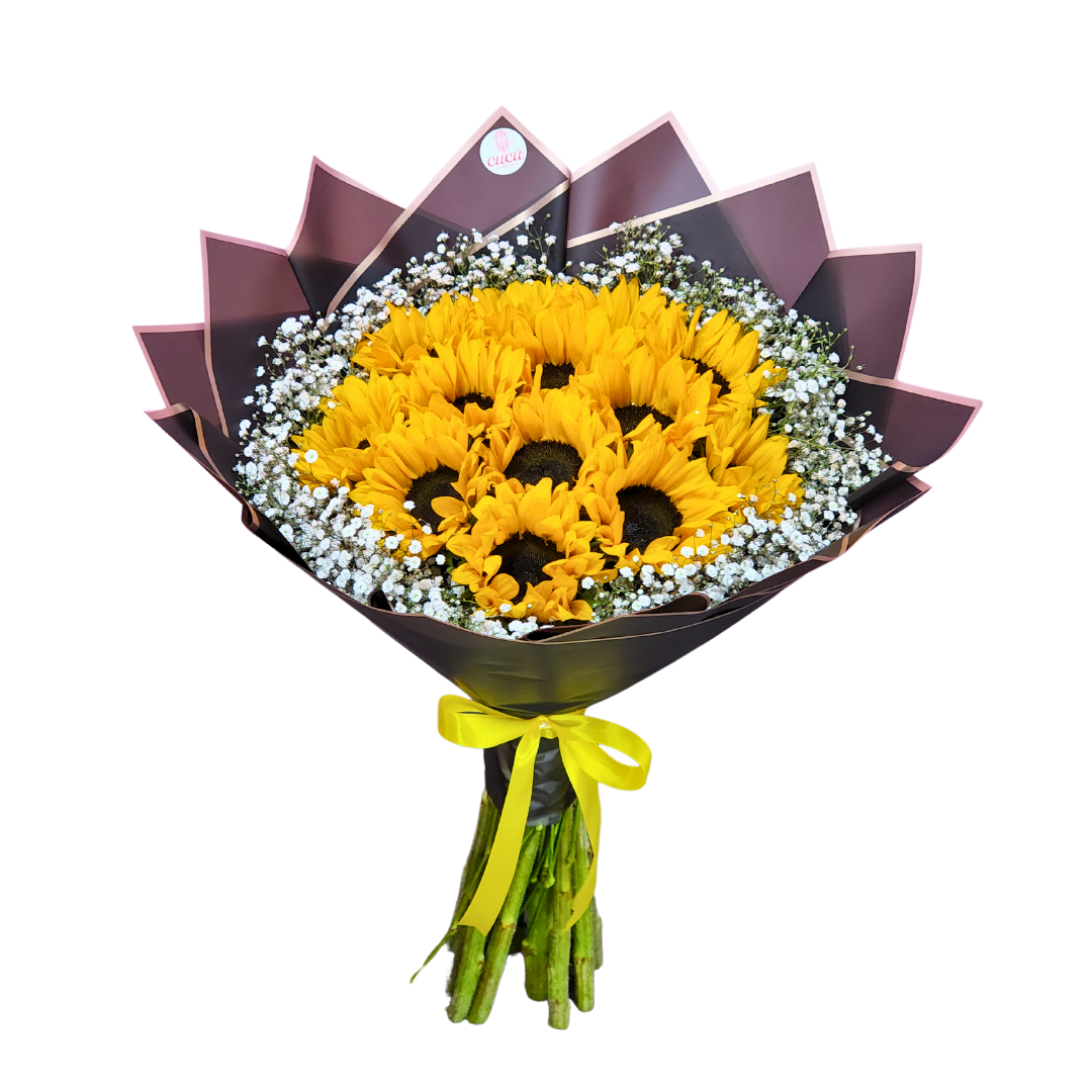 Ramo Algodón de Girasoles