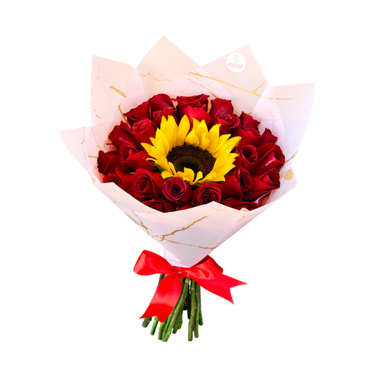 24 Rosas 1 Girasol