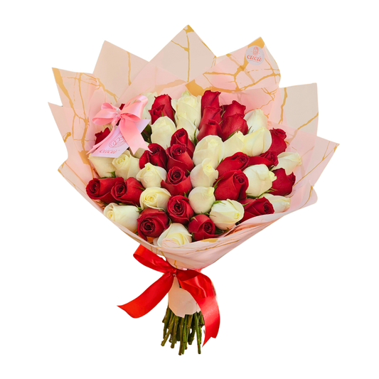 50 Rosas Red and White