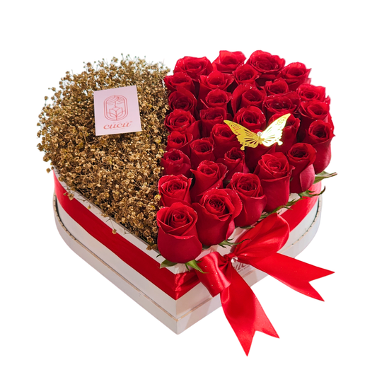 Corazón Brillante Red Gold