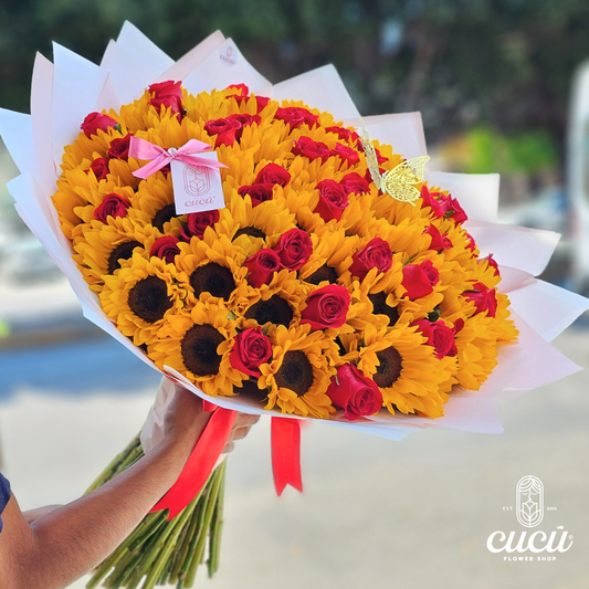 50 Rosas y 40 Girasoles
